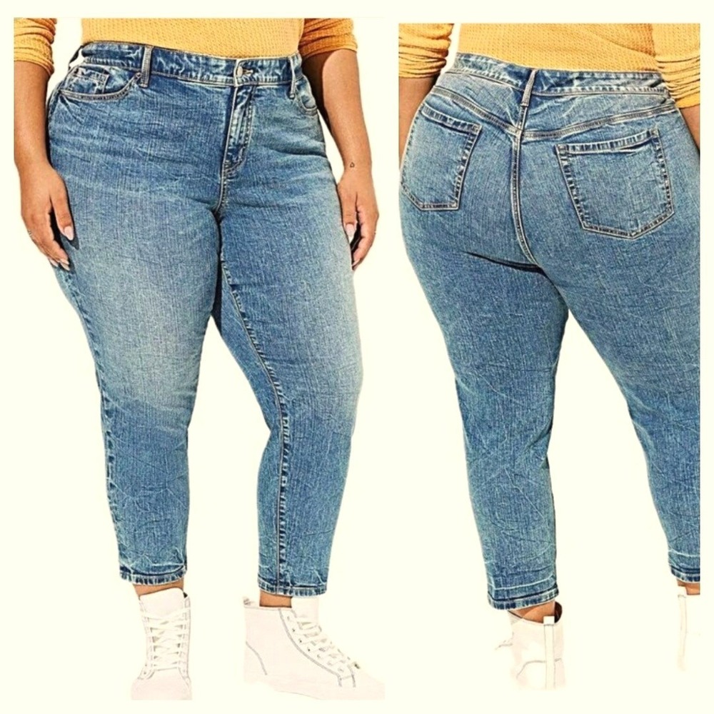 Torrid Womens 18 Tall NWT Vintage Stretch Skinny Ankle Mid Rise Jeans Denim Acid